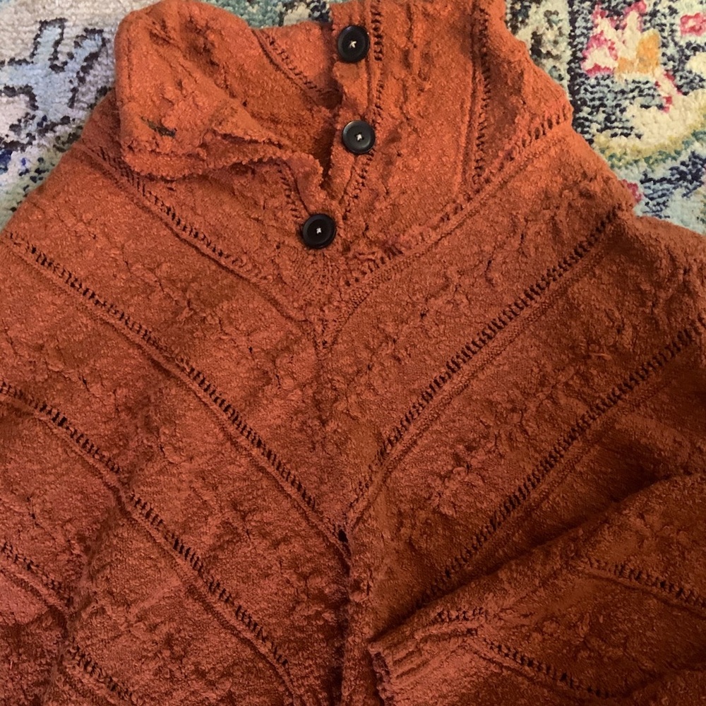 orange free people henley sweater